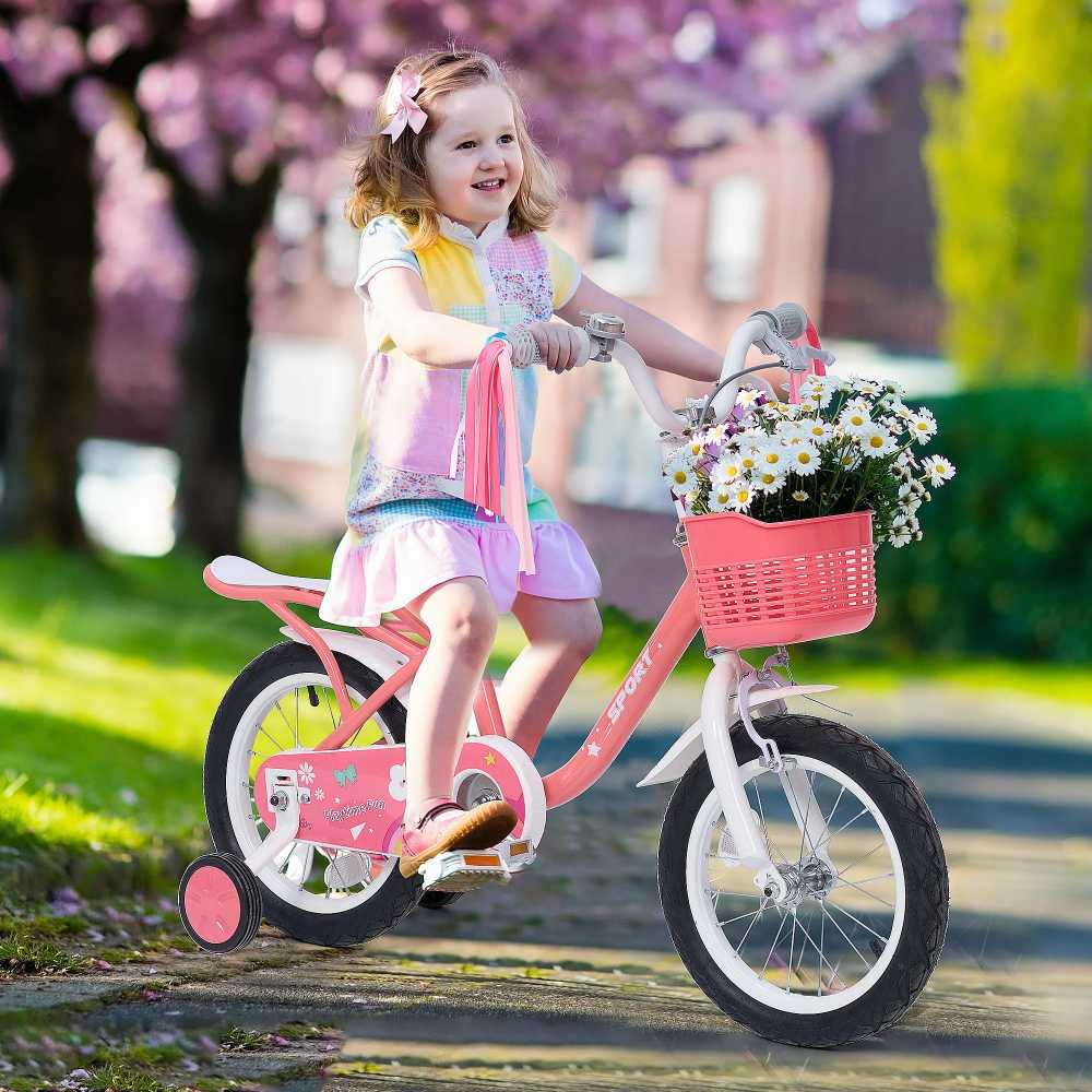 12 Inch Kids Bike for Ages 2-5 Years Old Boys Girls, Kid's Bikes with Training Wheels, Children Bicycle for Kids and Toddler -  18
