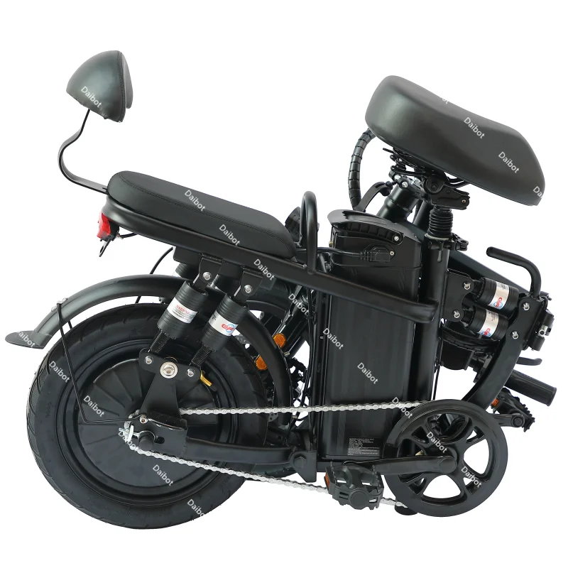 US Stock Adult Folding Electric Bike For 2 People Powerful 500W 32KM/H Multi Shock Absorption Family Electric Bicycle Men Women -  18