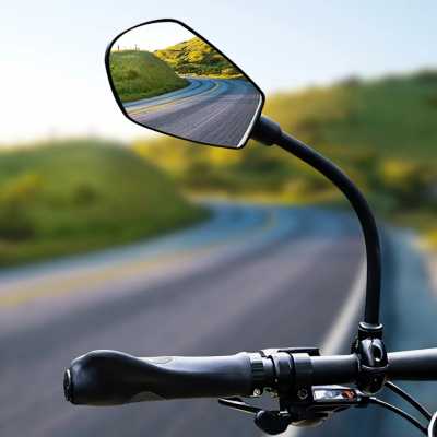 Universal Rearview Handlebar Mirror Adjustable Wide Range Bike Rear View Mirror Cycling Back Sight Reflector Accessories - 18