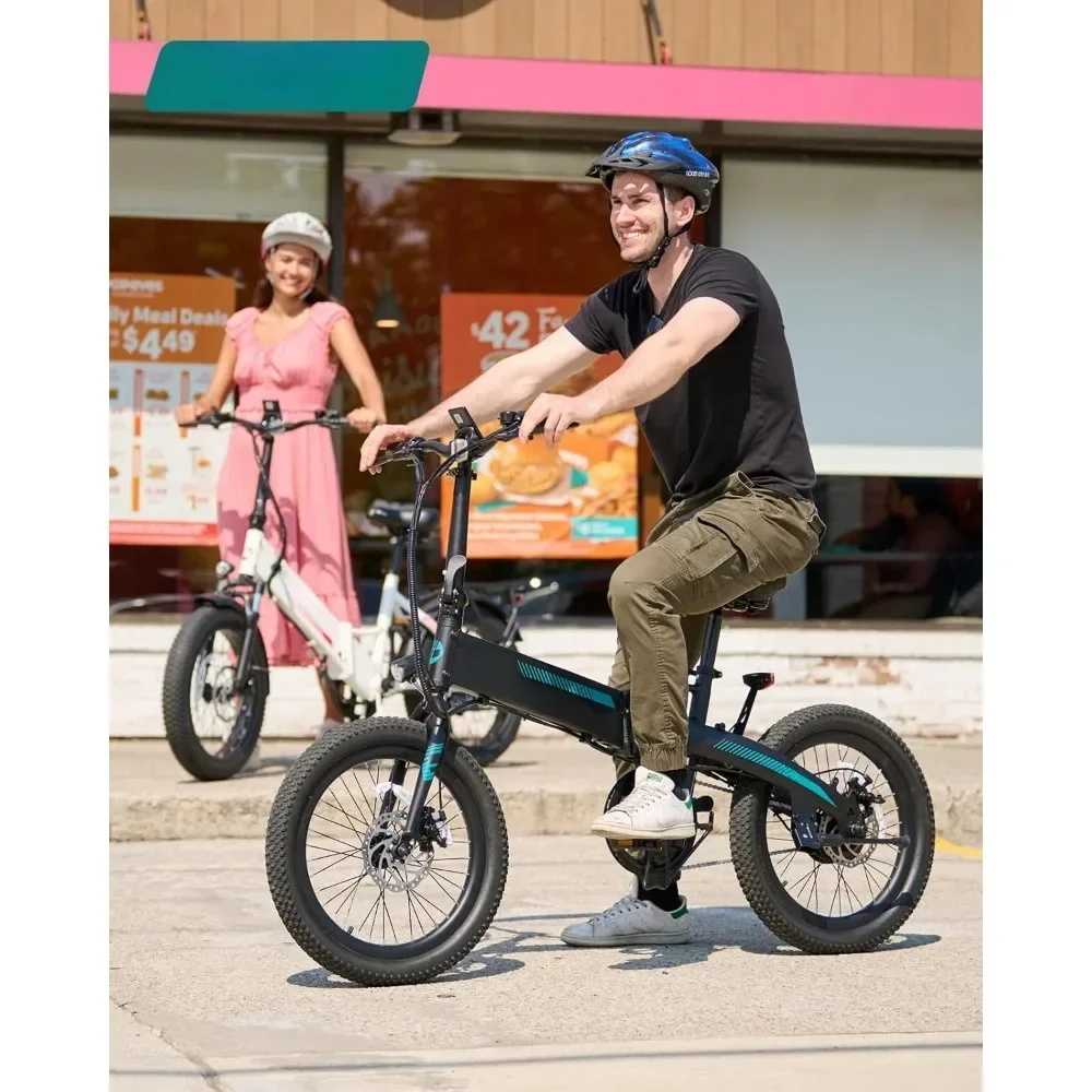 Electric Bike with 40Miles (Pedal-assist1) by 48V Battery, 20Mph Power by Peak 500W, 20" Folding Adult Electric Bicycle -  18