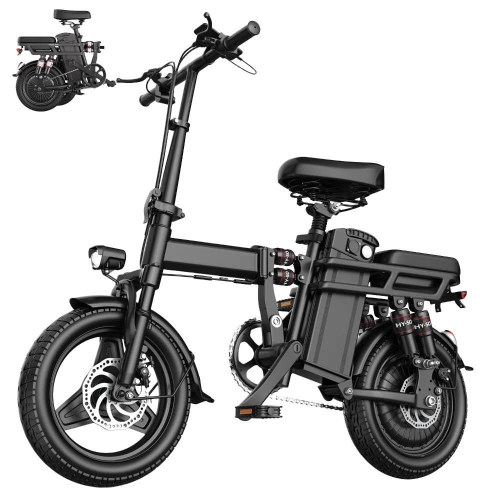 Electric Bike For Adults, Folding Electric Bike, 500W Peak Motor, Electric Bicycle With 14" Tire, 48V 20AH/15AH/10Ah Battery -  201355758