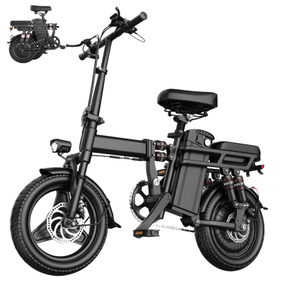 Electric Bike For Adults, Folding Electric Bike, 500W Peak Motor, Electric Bicycle With 14" Tire, 48V 20AH/15AH/10Ah Battery - 201355758