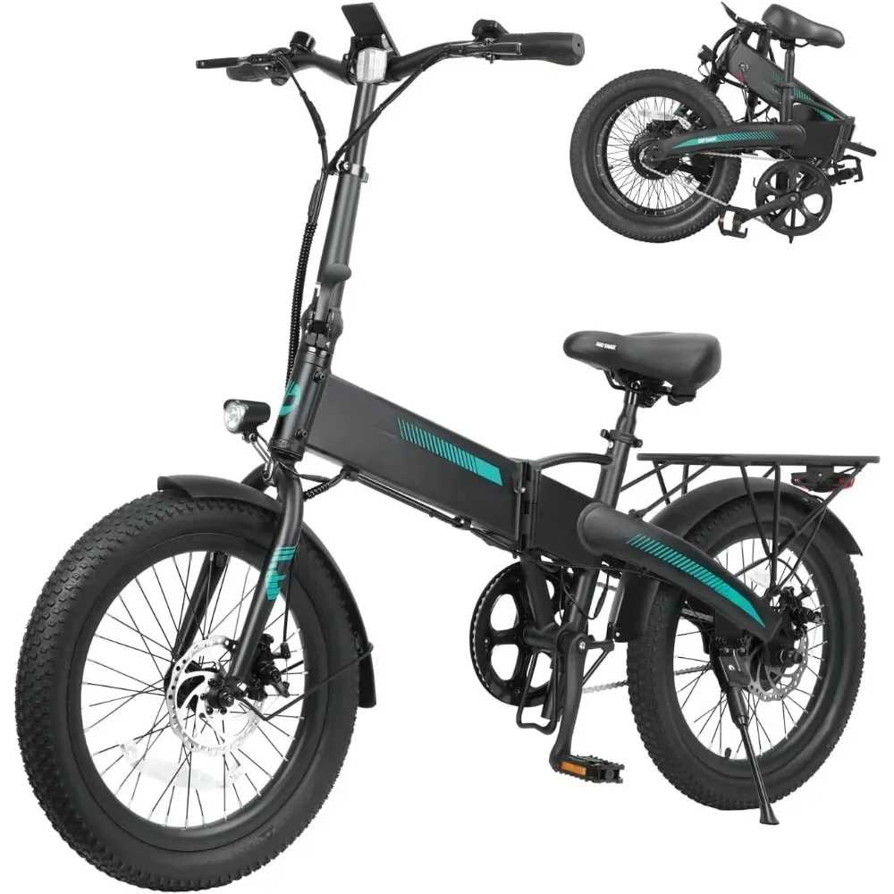 Electric Bike with 40Miles (Pedal-assist1) by 48V Battery, 20Mph Power by Peak 500W, 20" Folding Adult Electric Bicycle -  18